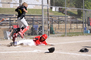 2012 Select Tournament Annette A's Wakefield leap catching